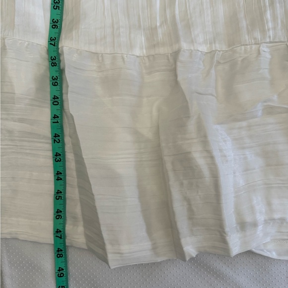 Alfani Pleated Midi Desert Breeze White Tiered Sleeveless Dress L - Picture 11 of 13